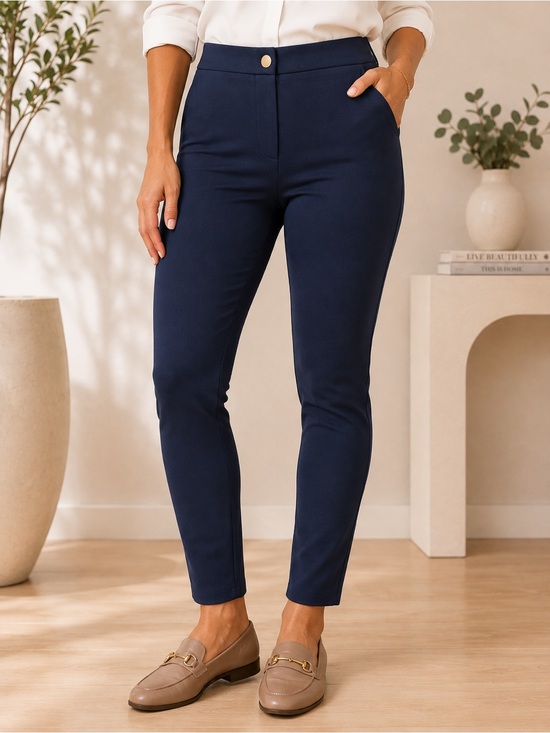 Worthington Pants - Worthington Navy Ultra Stretch Ponte Leggings Pants NWT Size M
